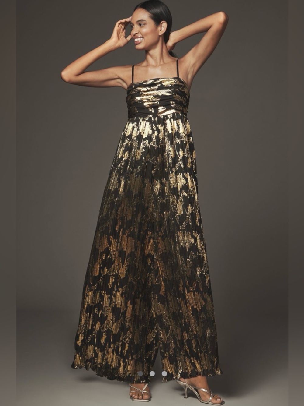 Hutch Mabel Foil Pleated Jumpsuit